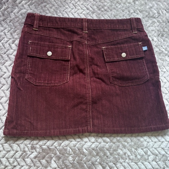 Y2K Canyon River Blues mini corduroy burgundy mini skirt size 9 - Picture 8 of 9